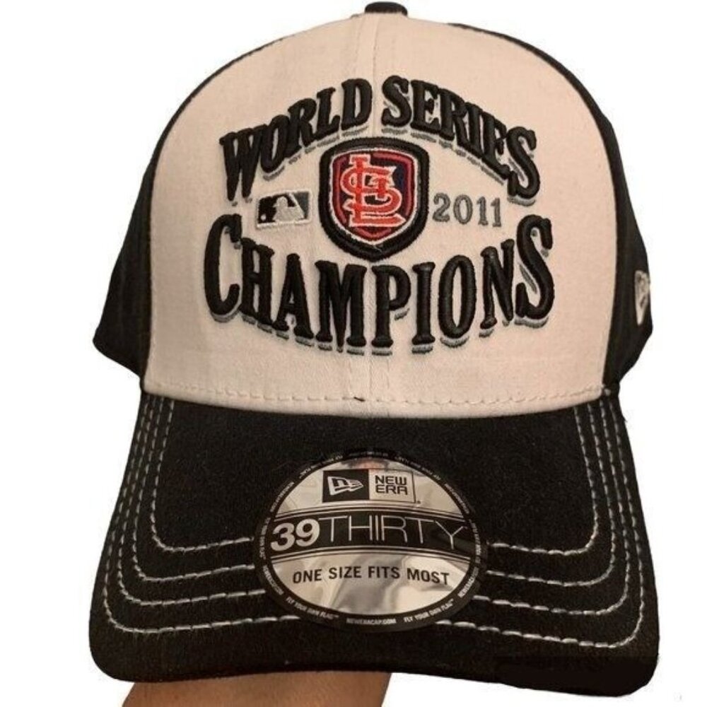 NWT New Era World Series 2011 Champion St Louis Cardinals White Black Ball Cap